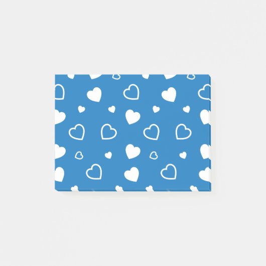 Gestileerd hartpatroon 7 post-it® notes (Voorkant)