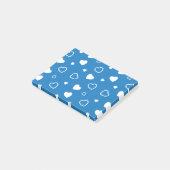 Gestileerd hartpatroon 7 post-it® notes (Schuin)