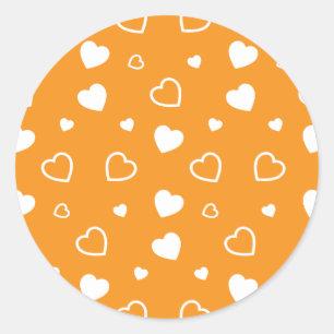 Gestileerd hartpatroon 8 ronde sticker