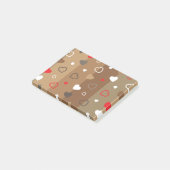 Gestileerd hartpatroon 9 post-it® notes (Schuin)