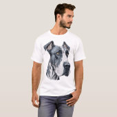 Gestileerd hoofd van een Dog T-shirt (Voorkant volledig)
