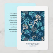 Gestileerd Hydrangea Bloempatroon - Elegant Blauw Feestdagenkaart (Voorkant / Achterkant)