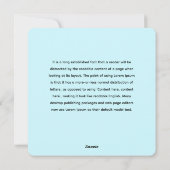 Gestileerd Hydrangea Bloempatroon - Elegant Blauw Feestdagenkaart (Achterkant)