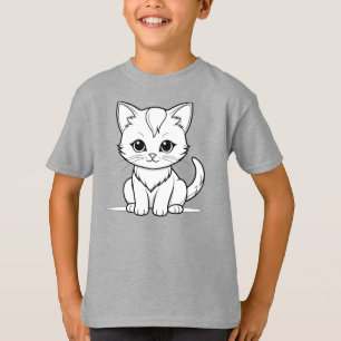 Gestileerd katje lijn kunst ontwerp-52315 t-shirt