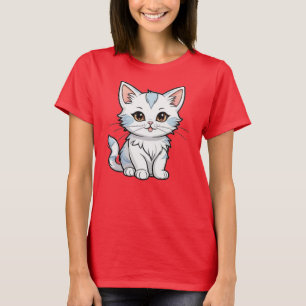 Gestileerd katten cartoon lijn kunst ontwerp-52316 t-shirt