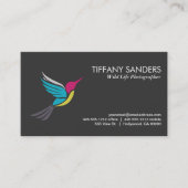 Gestileerd Kolibrie Logo Visitekaartje (Voorkant)