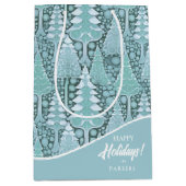 Gestileerd kustkerstbomenpatroon#6b ID1009 Medium Cadeauzakje (Voorkant)