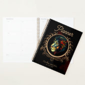 Gestileerd Leeuwenkopportret in Mandala Frame Planner (Display)