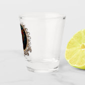 Gestileerd Leeuwenkopportret in Mandala Frame Shot Glas (Rechts)