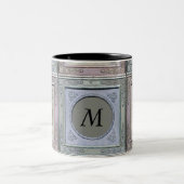 gestileerd Lijst Damask Monogrammed Mok 3 (Center)