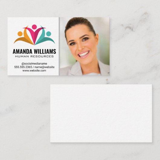 Gestileerd mensenlogo visitekaartje (Voorkant / Achterkant)