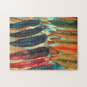 gestileerd modern op afbeelding van herfstbladkleu legpuzzel (Horizontaal)