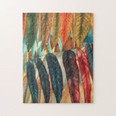 gestileerd modern op afbeelding van herfstbladkleu legpuzzel (Verticaal)