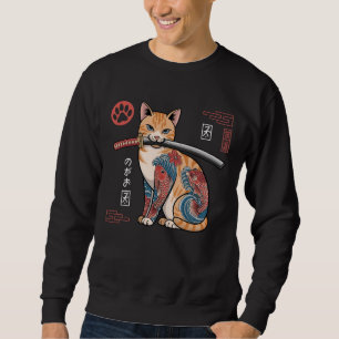 Gestileerd oranje tabby kat T-shirt met ingewikkel