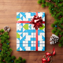 Gestileerd patroon van puzzelstukken cadeaupapier