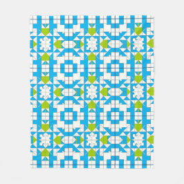 Gestileerd patroon van puzzelstukken fleece deken