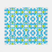 Gestileerd patroon van puzzelstukken fleece deken (Voorkant (Horizontaal))