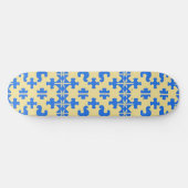Gestileerd patroon van puzzelstukken persoonlijk skateboard (Horizontaal)