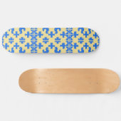 Gestileerd patroon van puzzelstukken persoonlijk skateboard (Horizontaal)