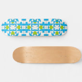 Gestileerd patroon van puzzelstukken persoonlijk skateboard (Horizontaal)