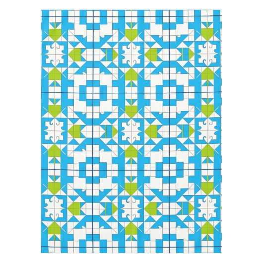 Gestileerd patroon van puzzelstukken tafelkleed (Voorkant)
