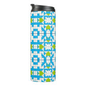 Gestileerd patroon van puzzelstukken thermosbeker (Geroteerd rechts)