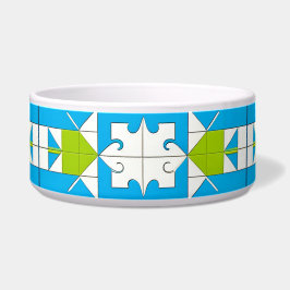 Gestileerd patroon van puzzelstukken voerbakje