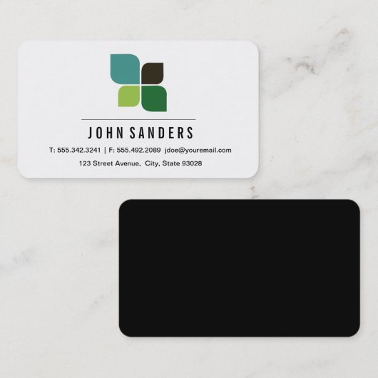 Gestileerd pictogram visitekaartje (Voorkant / Achterkant)