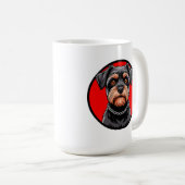 Gestileerd Portret van een Black Terrier Koffiemok (Voorkant rechts)