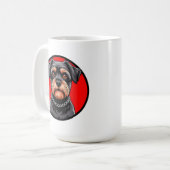Gestileerd Portret van een Black Terrier Koffiemok (Voorkant links)
