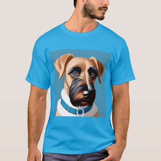 Gestileerd Portret van een Terrier T-shirt (Voorkant)