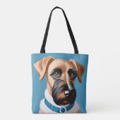 Gestileerd portret van een terriërhond tote bag (Achterkant)