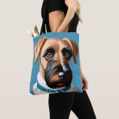 Gestileerd portret van een terriërhond tote bag (Dichtbij)