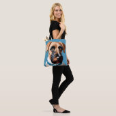 Gestileerd portret van een terriërhond tote bag (Op model)