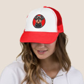 Gestileerd portret van een zwarte terriër trucker pet (In situ)
