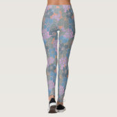Gestileerd Retro Bloemmotief Leggings (Achterkant)