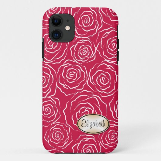 Gestileerd rozentuin motief | iPhone 5 Hoesje (Achterkant)