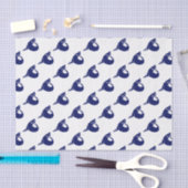  gestileerd Zee Lion Silhouette Blue Tissuepapier (Craft)