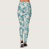 Gestileerd Zeester & Sanddollars Patroon #25 ID100 Leggings (Achterkant)