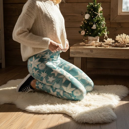 Gestileerd Zeester & Sanddollars Patroon #25 ID100 Leggings