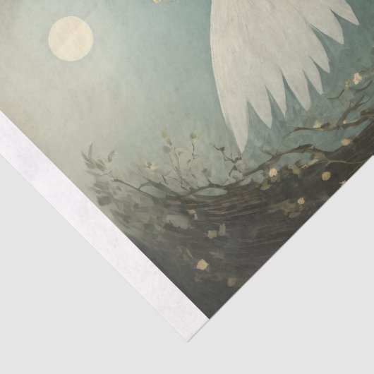 Gestileerde 1920 Engel met bloemen Tissuepapier (Detail)