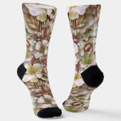 Gestileerde 3d Bloemen in Moss Groen Sokken (Gebogen)