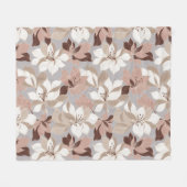 Gestileerde abstracte bloemblaadjes in trendy kleu fleece deken (Voorkant (Horizontaal))
