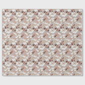 Gestileerde abstracte bloembladen in trendy kleure cadeaupapier (Vlak)