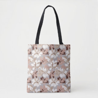 Gestileerde Abstracte Bloembladen in Trendy Kleure Tote Bag