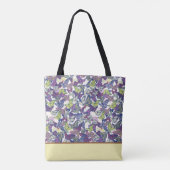 Gestileerde Abstracte  Vlinder Aangepaste Canvas t Tote Bag (Achterkant)