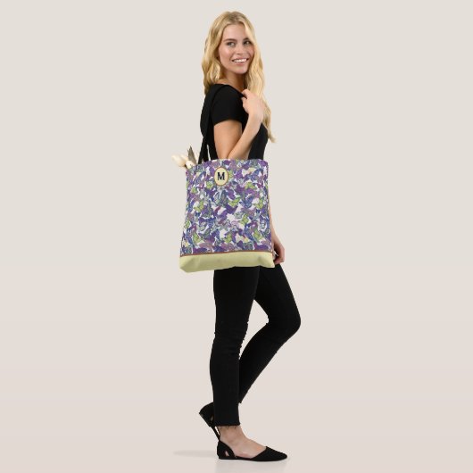 Gestileerde Abstracte  Vlinder Aangepaste Canvas t Tote Bag (Op model)