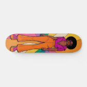 Gestileerde Afro-Amerikaanse jaren 70 Retro Mode Persoonlijk Skateboard (Horizontaal)