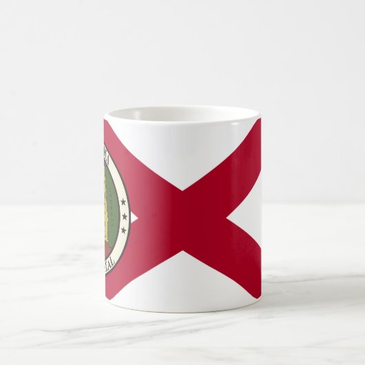 Gestileerde Alabama staat vlag / zegel toegevoegd Koffiemok (Center)