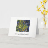 Gestileerde Aloë Gefeliciteerd Kaart (Gele Bloem)